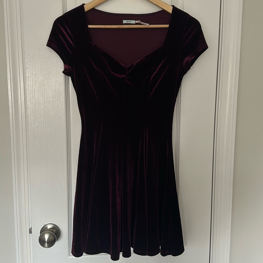 Purple velvet dress